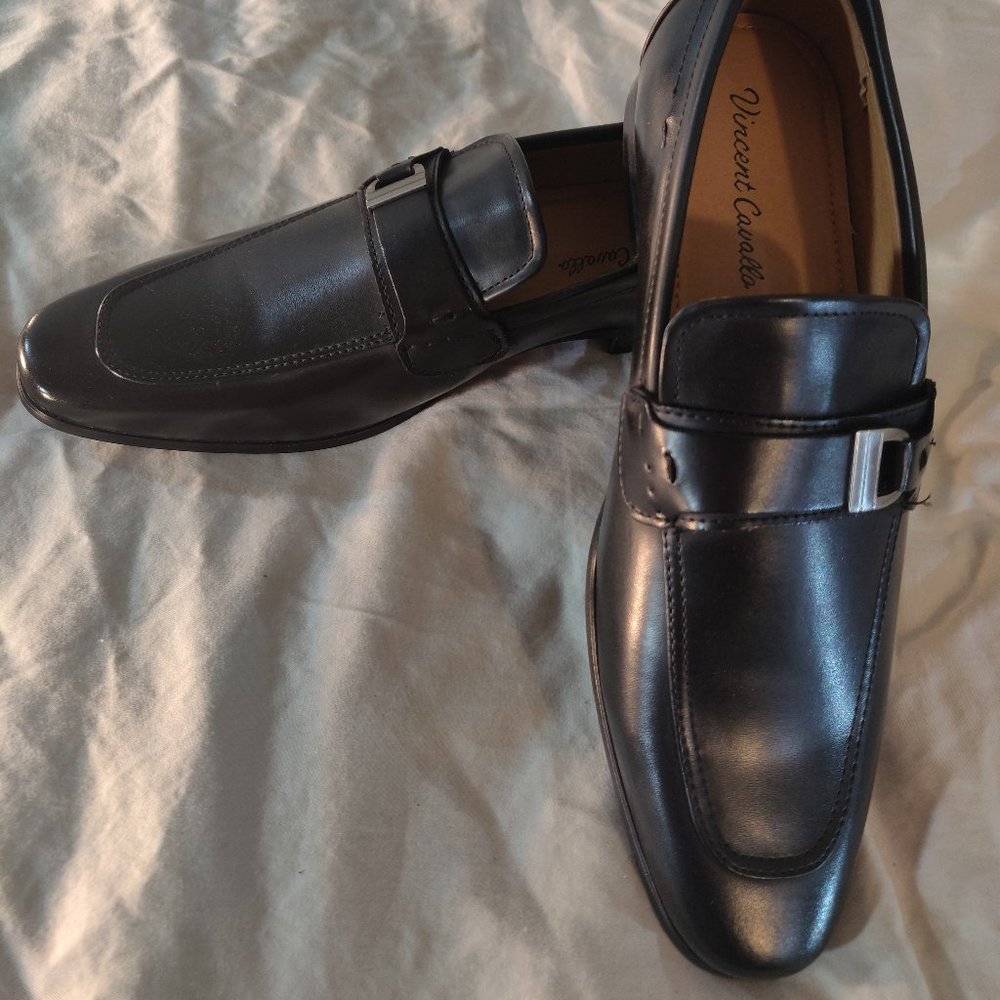 Vincent Cavallo Slip-On Dress Loafers Black
